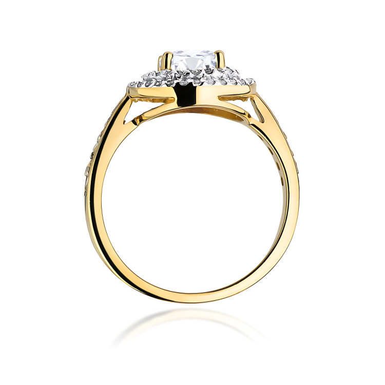 Pierścionek PV-096 Diament Laboratoryjny 0,75ct żółte złoto