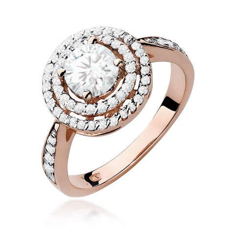 Pierścionek PV-096 Diament Laboratoryjny 0,75ct różowe złoto