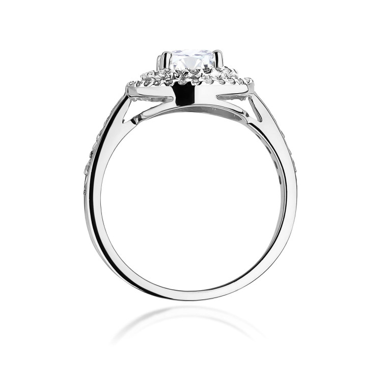 Pierścionek PV-096 Diament Laboratoryjny 0,75ct białe złoto