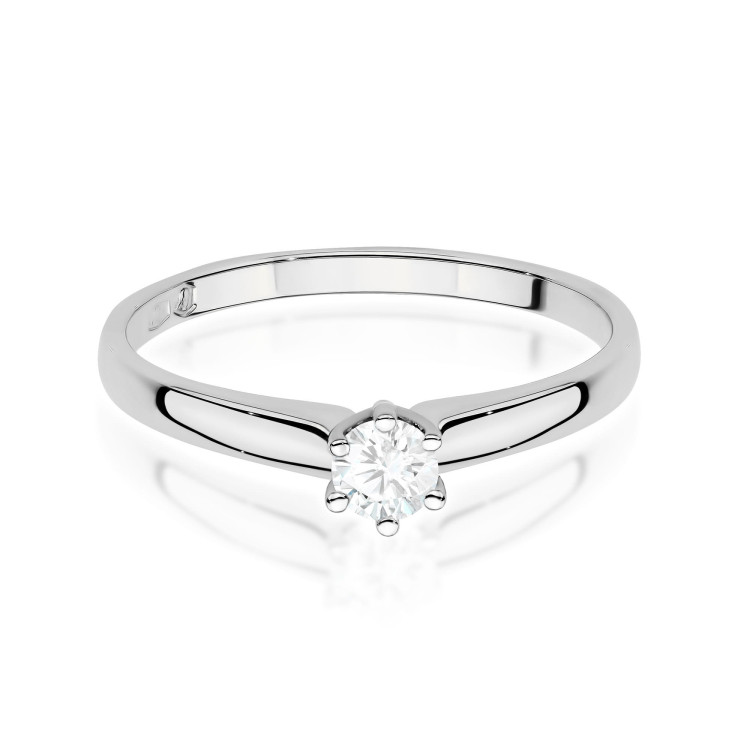 Pierścionek PV-101B Diament Laboratoryjny 0,20ct białe złoto