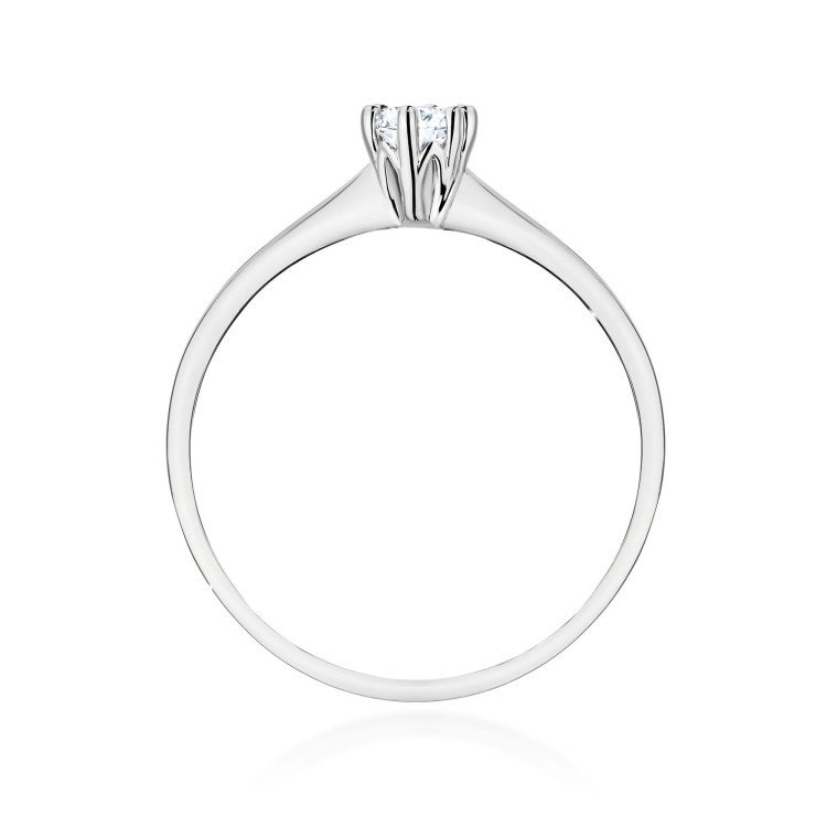 Pierścionek PV-101B Diament Laboratoryjny 0,20ct białe złoto