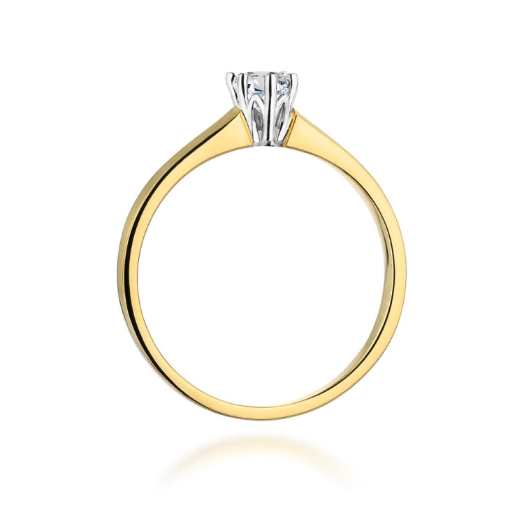 Pierścionek PV-101B Diament 0,20ct żółte złoto