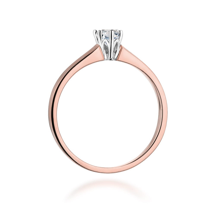 Pierścionek PV-101B Diament 0,20ct różowe złoto