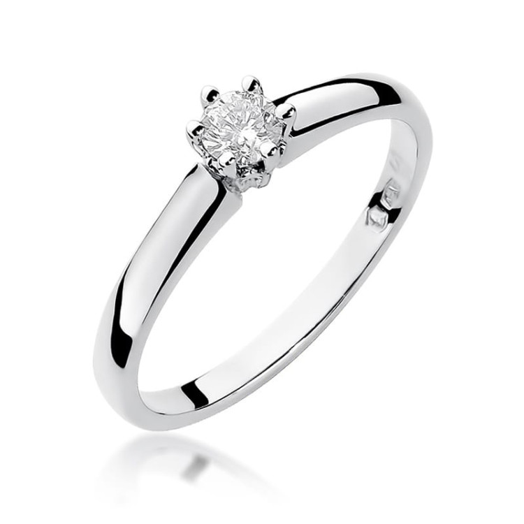 Pierścionek PV-101B Diament 0,20ct białe złoto