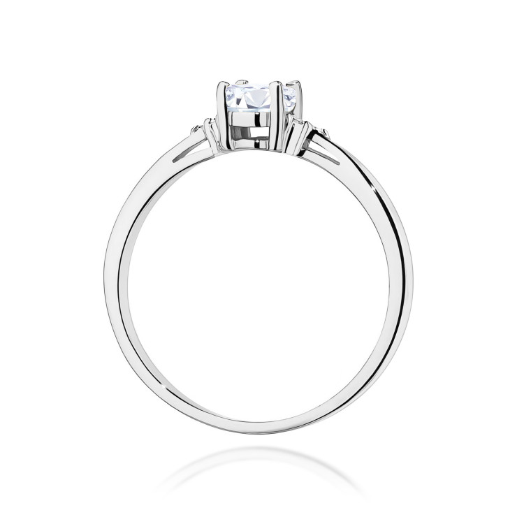 Pierścionek PV-108 Diament laboratoryjny 0,40ct białe złoto