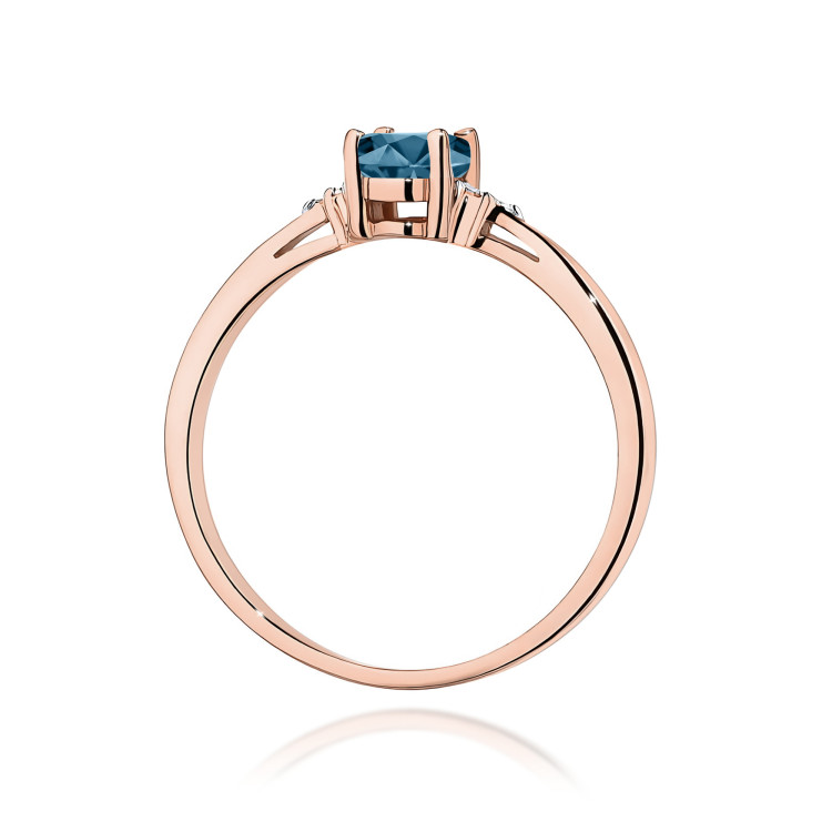 Pierścionek PV-108 Topaz London Blue 0,50ct różowe złoto