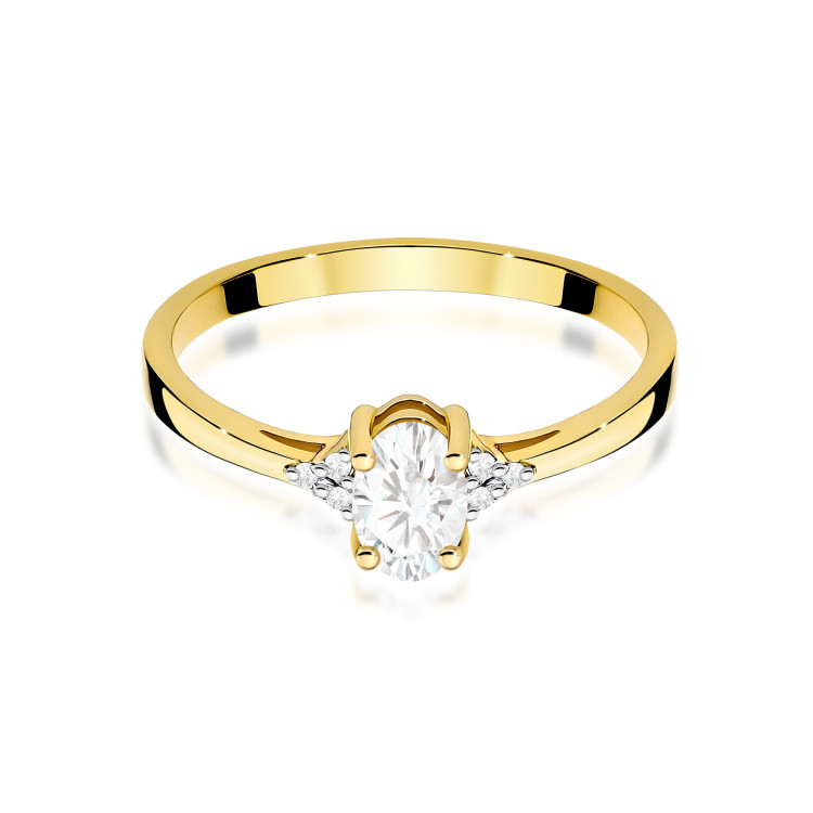 Pierścionek PV-108 Diament laboratoryjny 0,40ct żółte złoto