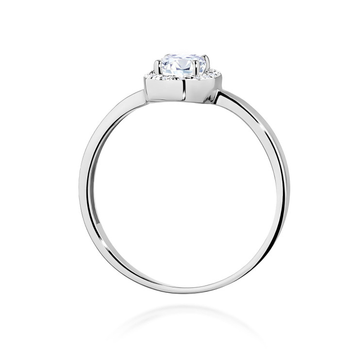 Pierścionek PV-109 Diament laboratoryjny 0,40ct białe złoto