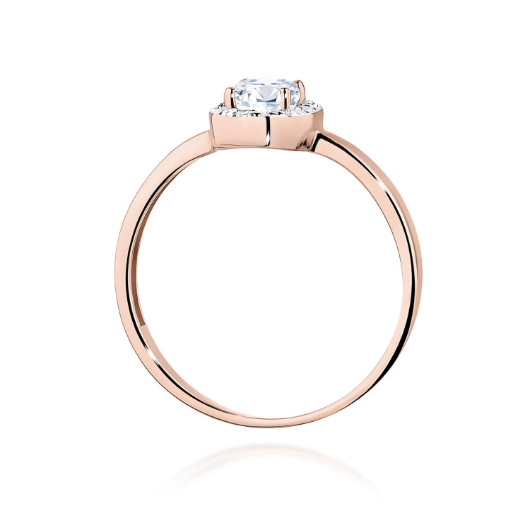 Pierścionek PV-109 Diament laboratoryjny 0,40ct różowe złoto