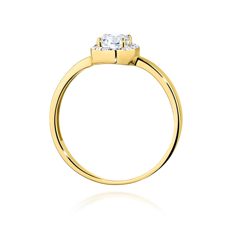 Pierścionek PV-109 Diament laboratoryjny 0,40ct żółte złoto