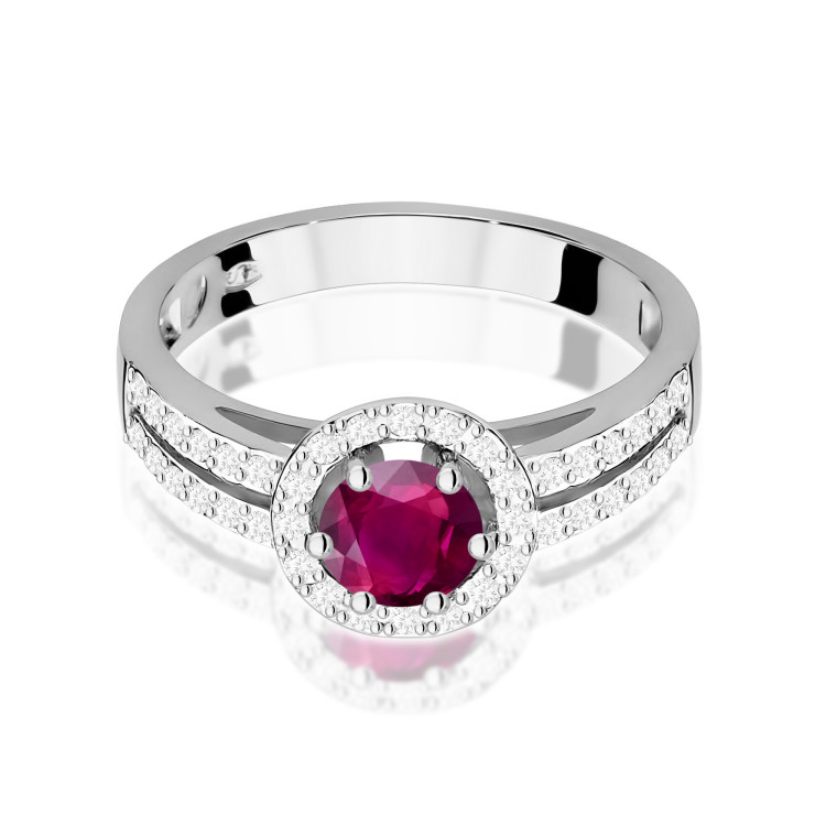 Pierścionek PV-159 Rodolit 0,60ct białe złoto