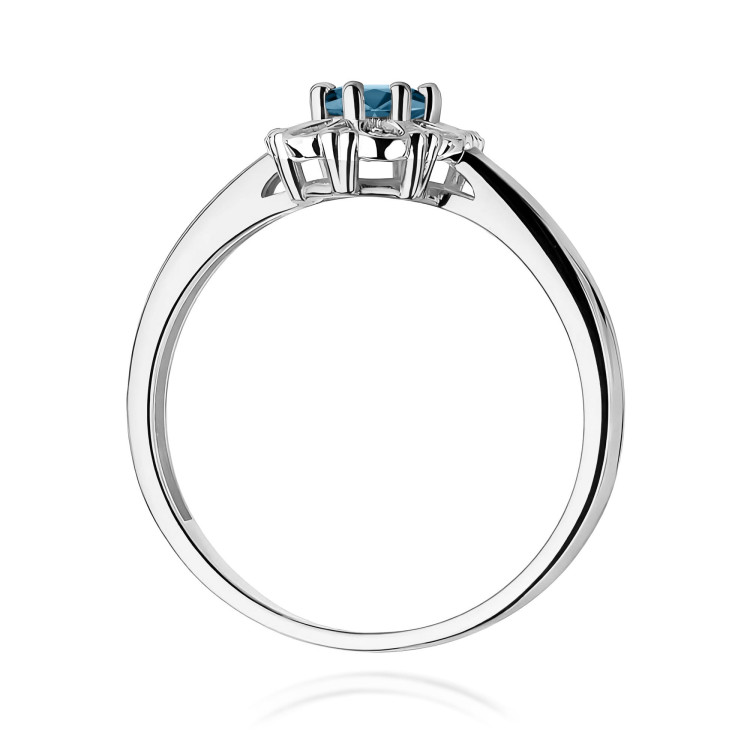 Pierścionek PV-163 Topaz London Blue 0,50ct białe złoto