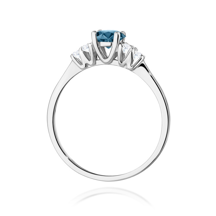 Pierścionek PV-181 Topaz London Blue 0,50ct białe złoto