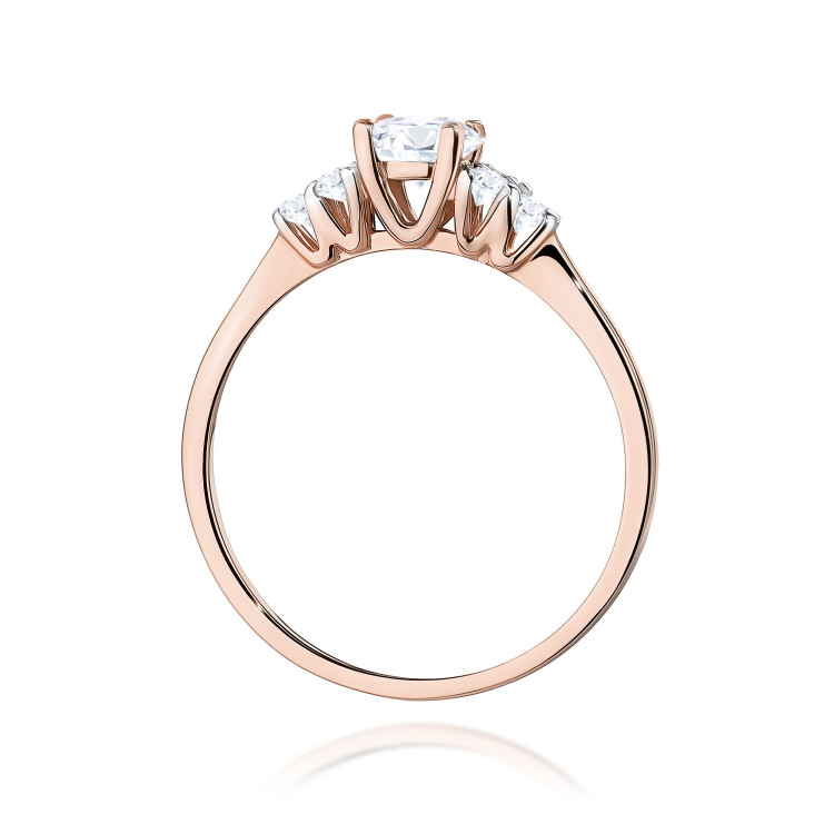 Pierścionek PV-181 Diament laboratoryjny 0,68ct różowe złoto