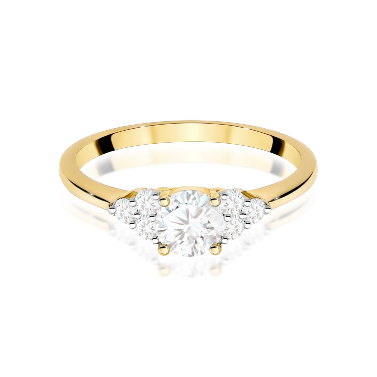 Pierścionek PV-181 Diament laboratoryjny 0,68ct żółte złoto