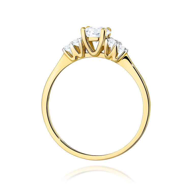 Pierścionek PV-181 Diament laboratoryjny 0,68ct żółte złoto