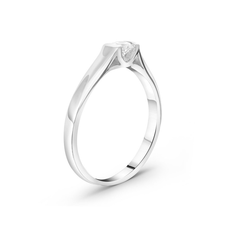 Pierścionek PV-190 Diament Laboratoryjny 0,15ct białe złoto