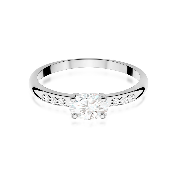 Pierścionek z białego złota z diamentami laboratoryjnymi - próba 585 0,43CT PV-197.B3.LDW.01