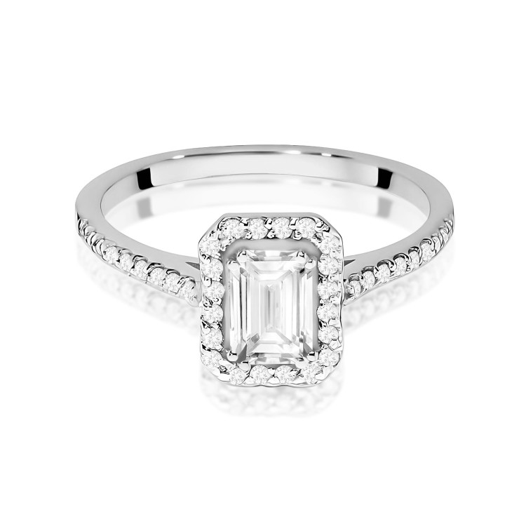 Pierścionek z białego złota z diamentami laboratoryjnymi - próba 585 0,79CT PV-203.B3.LDW.01
