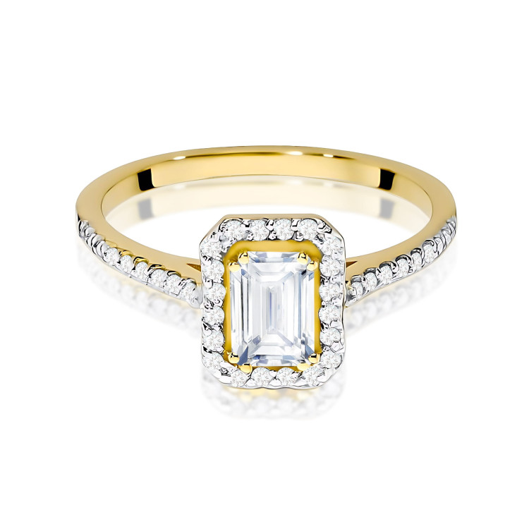 Pierścionek z żółtego złota z diamentami laboratoryjnymi - próba 585 0,79CT PV-203.Z3.LDW.01