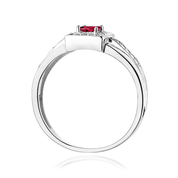 Pierścionek PV-206 Rubin 0,20ct białe złoto