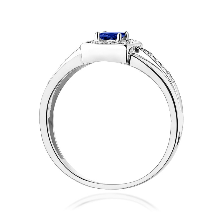 Pierścionek PV-206 Szafir 0,20ct białe złoto