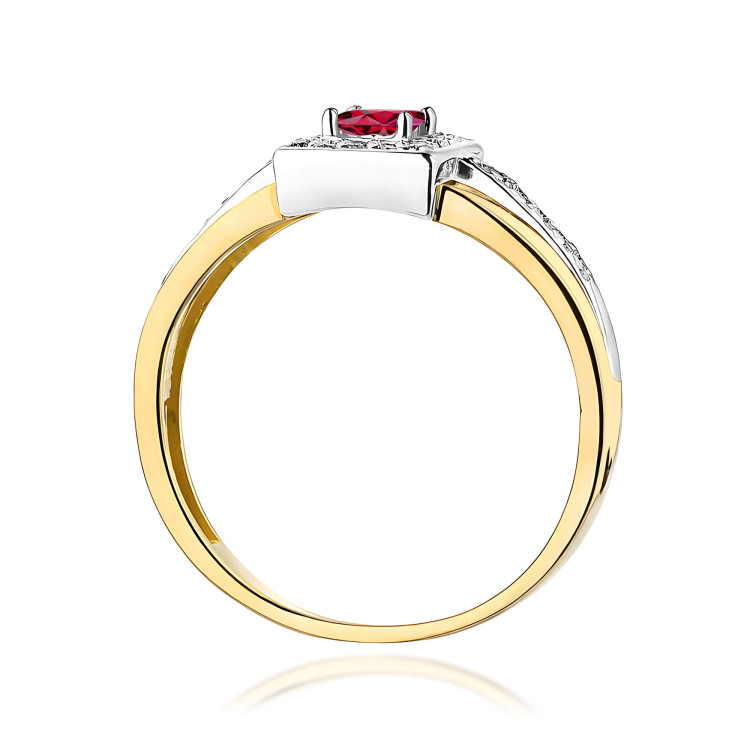 Pierścionek PV-206 Rubin 0,20ct żółte złoto