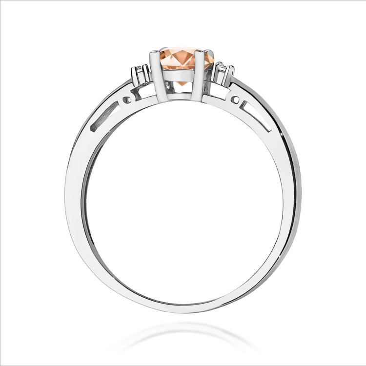Pierścionek PV-215 Morganit 0,40ct białe złoto