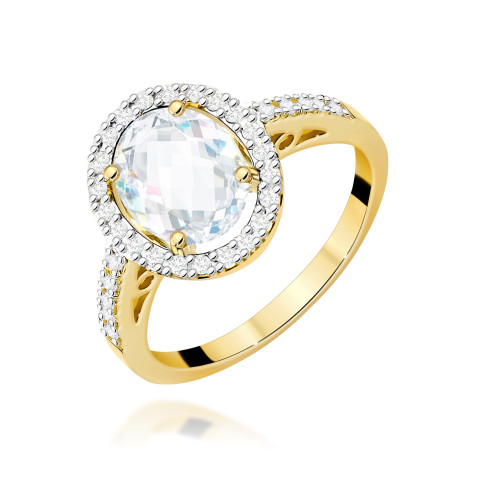 Pierścionek PV-238 Diament Laboratoryjny 1,90ct żółte złoto