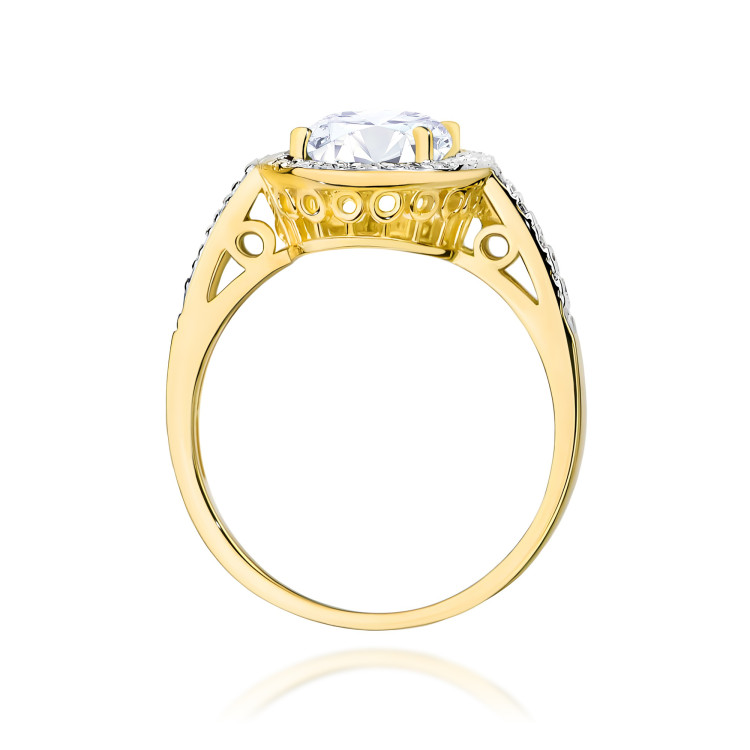 Pierścionek PV-238 Diament Laboratoryjny 1,90ct żółte złoto