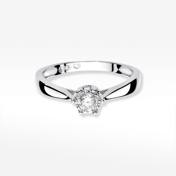 Pierścionek PV-253 Diament Laboratoryjny 0,20ct białe złoto