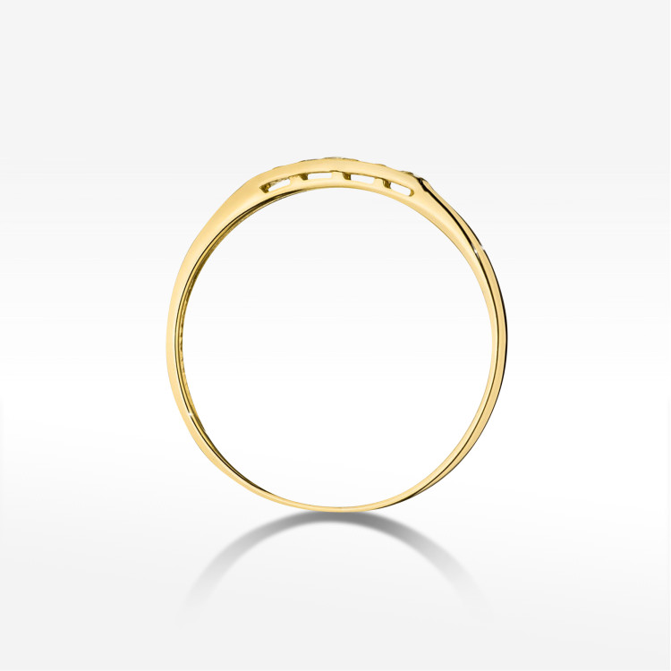 Pierścionek PV-270 Czarny Diament 0,12ct żółte złoto