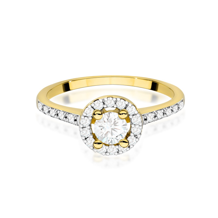 Pierścionek PV-304 Diament Laboratoryjny 0,52ct żółte złoto