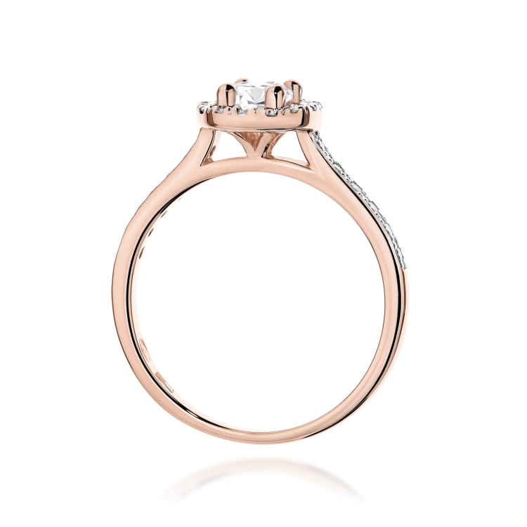 Pierścionek PV-304 Diament Laboratoryjny 0,52ct różowe złoto