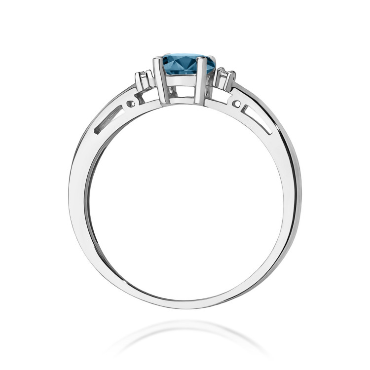 Pierścionek W0006 Topaz London Blue 0,50ct białe złoto