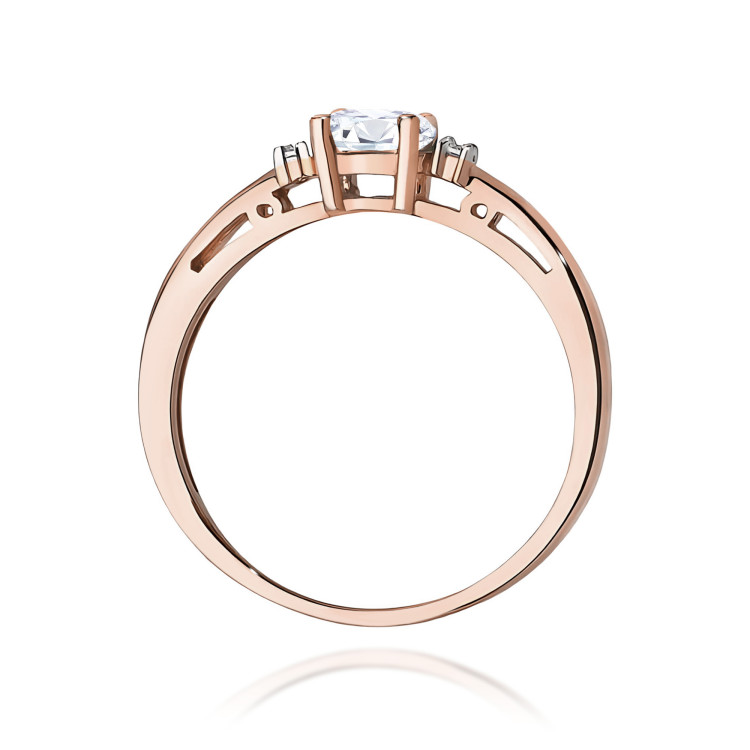 Pierścionek W0006 Diament Laboratoryjny 0,40ct różowe złoto
