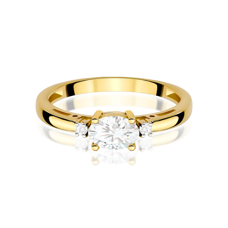 Pierścionek W0006 Diament Laboratoryjny 0,40ct żółte złoto