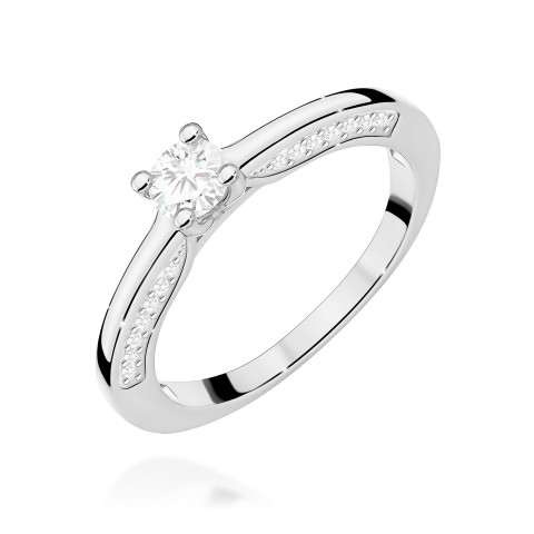 Pierścionek W0009 Diament Laboratoryjny 0,44ct białe złoto