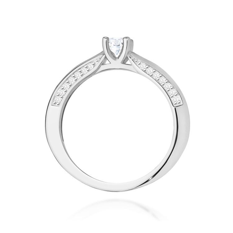 Pierścionek W0009 Diament Laboratoryjny 0,44ct białe złoto