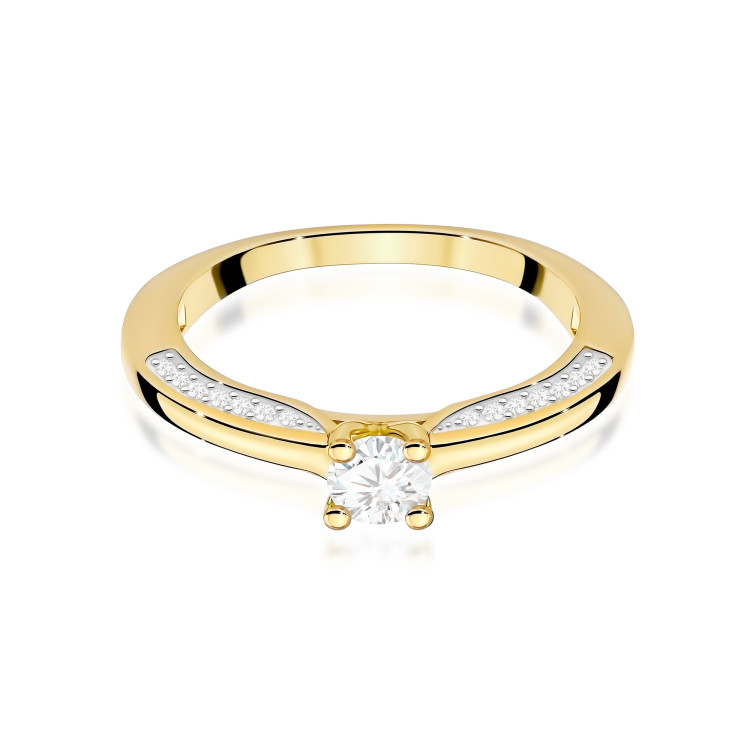 Pierścionek W0009 Diament Laboratoryjny 0,44ct żółte złoto