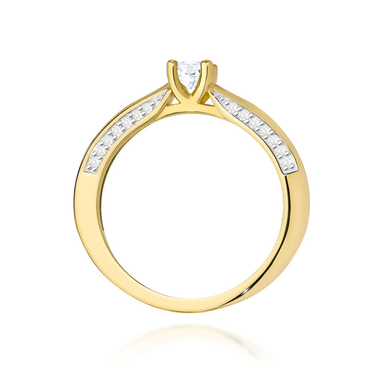 Pierścionek W0009 Diament Laboratoryjny 0,44ct żółte złoto