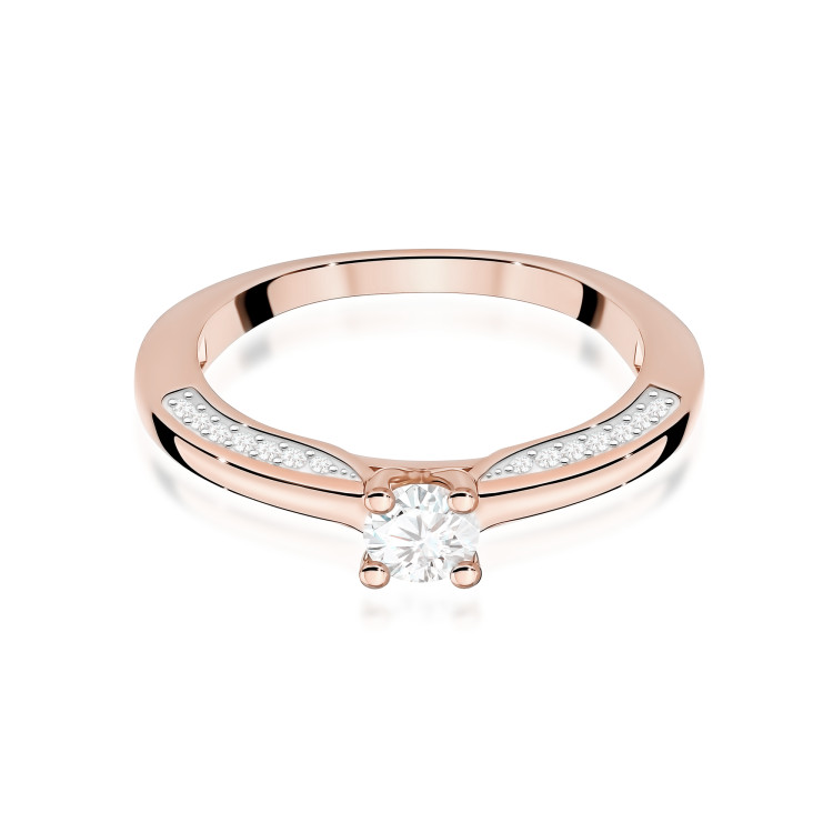 Pierścionek W0009 Diament Laboratoryjny 0,44ct różowe złoto
