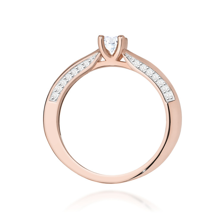 Pierścionek W0009 Diament Laboratoryjny 0,44ct różowe złoto