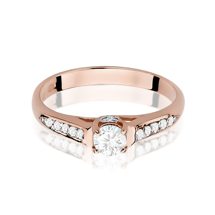 Pierścionek W0016 Diament 0,33ct różowe złoto
