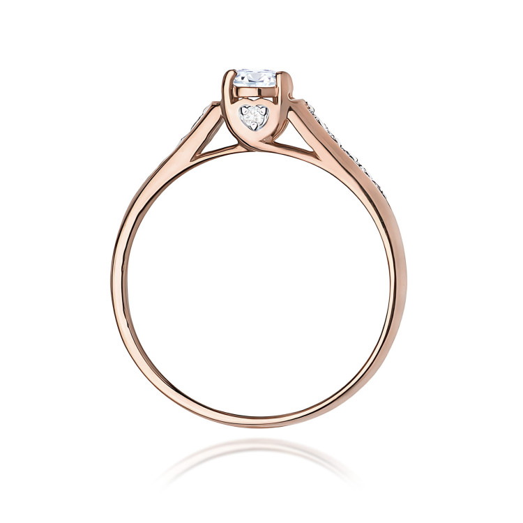 Pierścionek W0016 Diament 0,33ct różowe złoto