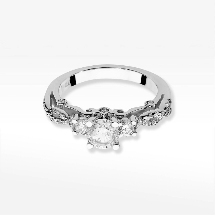 Pierścionek W0023 Diament 0,50ct białe złoto