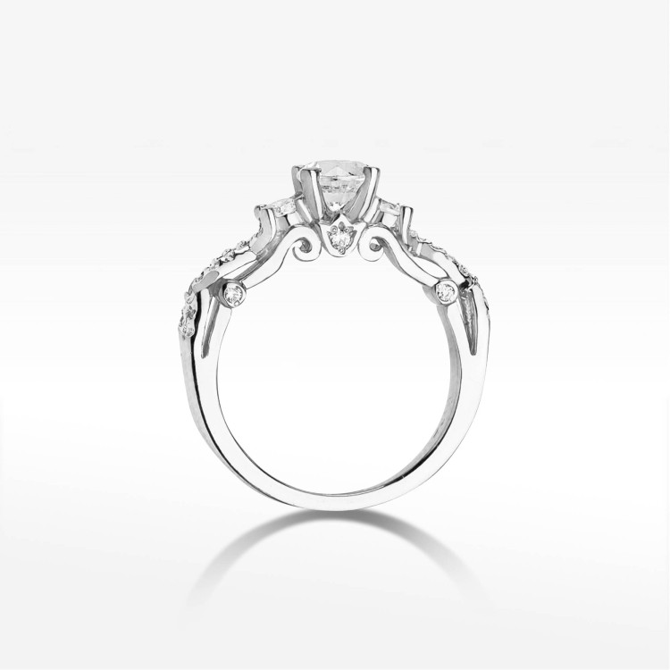 Pierścionek W0023 Diament Laboratoryjny 0,70ct białe złoto