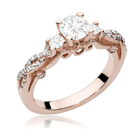 Pierścionek W0023 Diament 0,50ct różowe złoto