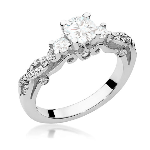 Pierścionek W0023 Diament 0,70ct białe złoto
