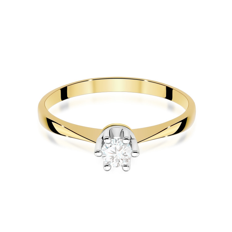 Pierścionek W0036 Diament Laboratoryjny 0,25ct żółte złoto